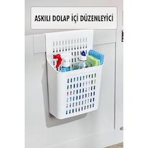 Askılı Dolap Içi Düzenleyici & Sepet Raf Organizeri & Çok Amaçlı Düzenleyici & Deterjanlık Şampuanlı Çok Renkli