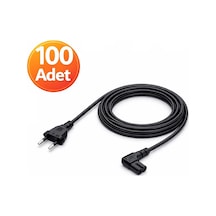 100 Adet - 90 Derece L Uç Teyp Radyo Fişi Ps5 Ps4 Ps3 Xbox One S X Power Güç Kablosu - 1.5m