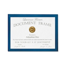 Lawrence Frames Mavi Ahşap Sertifika Resim Çerçevesi, Galeri Koleksiyonu, 8-1/2 X 11-inç