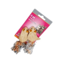 Eastland 5 CM Kedi Otlu Hışır Sincap Peluş Kedi Oyuncağı 2'li