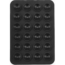 2adet Küçük Vakumlu Öpücüklü 02 Çift Taraflı Silikon Telefon Tutucu Siyah