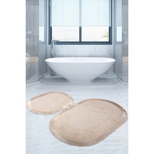 Bonny Home Pera Vizon 2'li Banyo Paspası Seti Kaymaz Tabanlı Saça Vizon