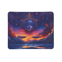 Burç Desenli Tip Kaymaz Taban Optik Bilgisayar Notebook Mouse Pad Maus Pad Terazi Burcu