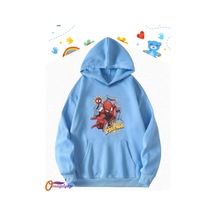 Örümcek Adam Spıderman Çocuk Sweatshirt Hoodie Mavi Örümcek Adam Spıderman Çocuk Sweatshirt Hoodie Mavi