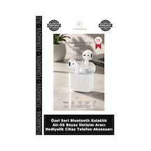 Özel Seri Bluetooth Kulaklık Air-5s Beyaz İletişim Aracı Hediyelik Cihaz Telefon Aksesuarı