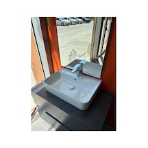 Cerastyle Hera 60 X 42 Cm Duvara Sıfır Tezgah Üstü Çanak Lavabo Beyaz
