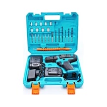 Maxstar 24V 5 Ah Li-ion Çift Akülü Şarjlı Matkap Vidalama + 23 Parça Set