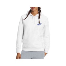 Leon Far Baskılı Beyaz Kadın Kapşonlu Sweatshirt