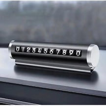 Araç Numaratör - Çevirmeli Dayanıklı Metal Kasa Telefon Numarası Torpido Üstü Araba Telefon Numaralık Oto Aksesuar Ahşap