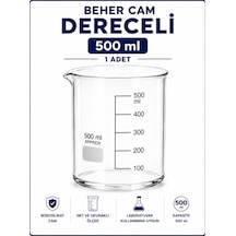 Beher Cam Dereceli 500ml 1 Adet