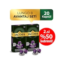 Jacobs Lungo Intenso 8 Kapsül Kahve 2 x 10'lu