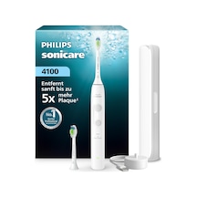 Philips Sonicare Series 4100 Elektrikli Diş Fırçası - Basınç Sensörlü Sonic Diş Fırçası, 4 Fırçalama Ayarı, Easystart, Smartimer, 21 Günlük Çalışma Süresi, Seyahat Çantası, Beyaz, Hx4044/41, Yeni
