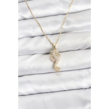 Mey İthalat 316l Çelik Zincir Gold Renk Deniz Atı Model Zirkon Taşlı Kadın Kolye - Özel Seri Meyeb69737762ef06b78d6208b8f6 altın