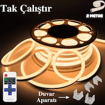 Neon Esnek Şerit Led Tak Çalıştır Kumandalı-dimmer-gün Işığı 2mt