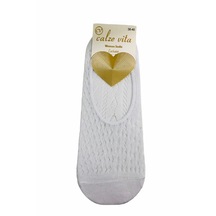 Calze Vita Dantel Babet Kadın Çorabı-Beyaz