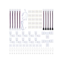 Neevoyu Rgb Led Işık Şeridi Bağlantı Seti - L Ve T Tipi, İki Yönlü Kablolu, Kaynaklama Gerektirmeyen Kilitli Bağlayıcılar