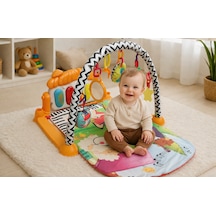 Toys2you Piyanolu Oyun Halısı Işıklı ve Müzikli Gelişim Matı Hayvanat Bahçesi70x45x35