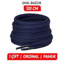 120 cm - Oval Spor Ayakkabı Bağcığı, Sneaker, Koşu, Yürüyüş Ve Günlük Ayakkabılar İçin Dayanıklı Pamuk Bağı , Premium Bağcık 1 Çift - 120 Cm Lacivert