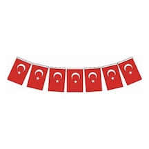 Türk Bayrağı Ay Yıldızlı İpe Dizili 40 Adet 8 12cm 3.5 Metre Diğer