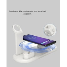 Hnrlıshp İphone, Airpods Ve Akıllı Saat Uyumlu Çoklu Şarj Cihazı Kablosuz Şarj