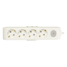 Multi-let Dörtlü Priz Anahtarlı Topraklı Kablolu Çocuk Korumalı 2 Mt 1