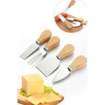 Bambu Saplı Ezine Peynir Bıçak Set 4 Parça