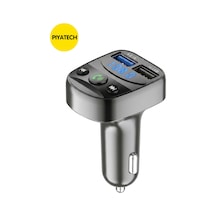 Bluetooth Araç Kiti Fm Transmitter Ve 2.1a Hızlı Şarj Cihazı - Eller Serbest Görüşme