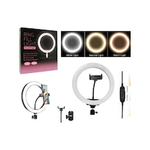 10 Inç Ring Light Sadece Halka Led 3 Renkli Ayarlanabilir Tiktok Youtuber Işığı Ayaksız