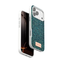 Onegif Apple iPhone Uyumlu 17 Pro Bright Simli Kapak - Koyu Yeşil Diğer