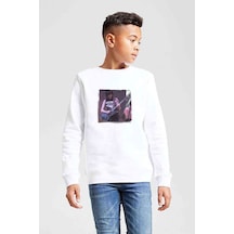Tshirthane Black Veil Brides Music Baskılı Unisex Çocuk Beyaz Sweatshirt
