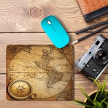 Pusula Dünya Haritası Özel Baskılı Mouse Pad