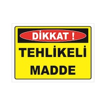 Tehlikeli Madde - İsg Levhası Levha 25x35 Cm Galvaniz Saç 0,4 Mm Ktm 049