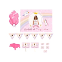 Unicorn Doğum Günü Parti Seti Magnet, Pvc Kaplı Afiş
