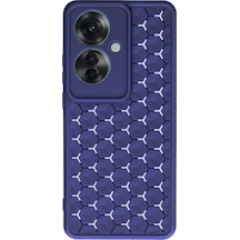 Oppo Reno 11f Uyumlu Kılıf Petek Silikon Kapak - Lacivert