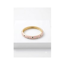 Çelik Pinterest Mineli Kelepçe Bileklik Kararmaz Hediye Kutulu Pembe - 891190452 Pembe