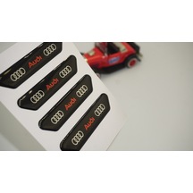 Audi Logo Kapı Kenarı Koruma Metalize Damla Desen 3M Band