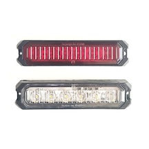 2 Adet 6 Ledli Kırmızı-Beyaz Scooter Motosiklet Dorse Lambası 12-24 Volt
