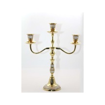 Pirinç Sedefli 3'lü Şamdan Beyaz 59481541