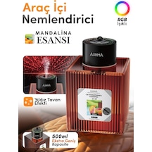 Auhma Af-09 Araç İçi Hava Nemlendirici & Koku Makinesi Chanel Esansı 500ml Aromaterapi Difüzör + Rgb Işıklı