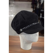 Shopiolog Kadın Denizci Şapka Kışlık Kaşe