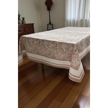 Nevra Dertsiz Masa Örtüsü 120x150 Cm Kahve