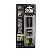 Selsil-3633-1396 Epoksi Yapıştırıcı 28gr Metal Ahşap Şırınga Plastik Epoxy Steel Metal - 12'li Paket