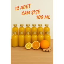 Rotanev 12 Adet Şeffaf Cam Shot Şişesi Sızdırmaz Gold Metal Kapaklı Kolonya Koku Süs Çok Amaçlı Şişe 100 ML
