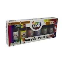 Funny Kids Akrilik 20 Ml 6 Lı Set 1900 Çok Renkli