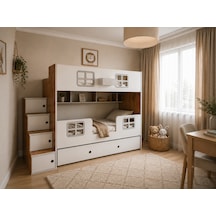 Yuvam Fonksiyonel Merdivenli Yavrulu Ranza Bc 90 x 190 CM