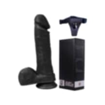 Hızlı Express King 22 Cm Belden Bağlamalı Realistik Zenci Penis Strapon Dildo