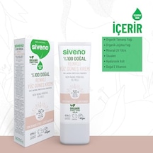 Siveno%100 Doğal Yüz Güneş Kremi Renkli Ton Eşitleyici Leke Karşıtı Uva Uvb Spf 50+ 30 Ml