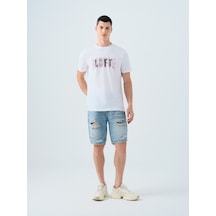 Lf2036216 Erkek Kot&kanvas Şort Oscar Lıght Wash Denim