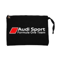 F1 Audi Formula One Siyah Clutch Astarlı Cüzdan / El Çantası Siyah