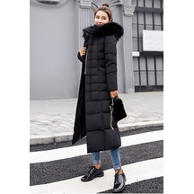 Barbora Günlük Kışlık Tam Boy Şişme Kadın Mont Bt180siyah22 001